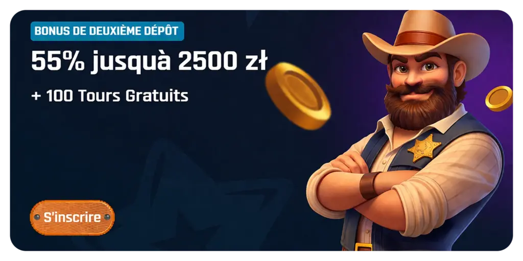 Bonus deuxième dépôt 55% plus 100 tours gratuits Ringospin casino