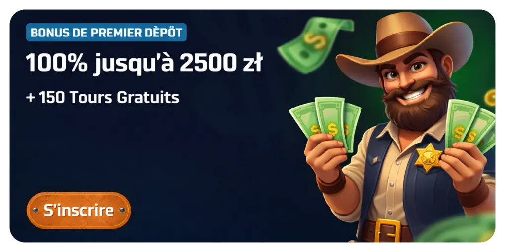 Bonus premier dépôt 100% plus 150 tours gratuits Ringospin casino